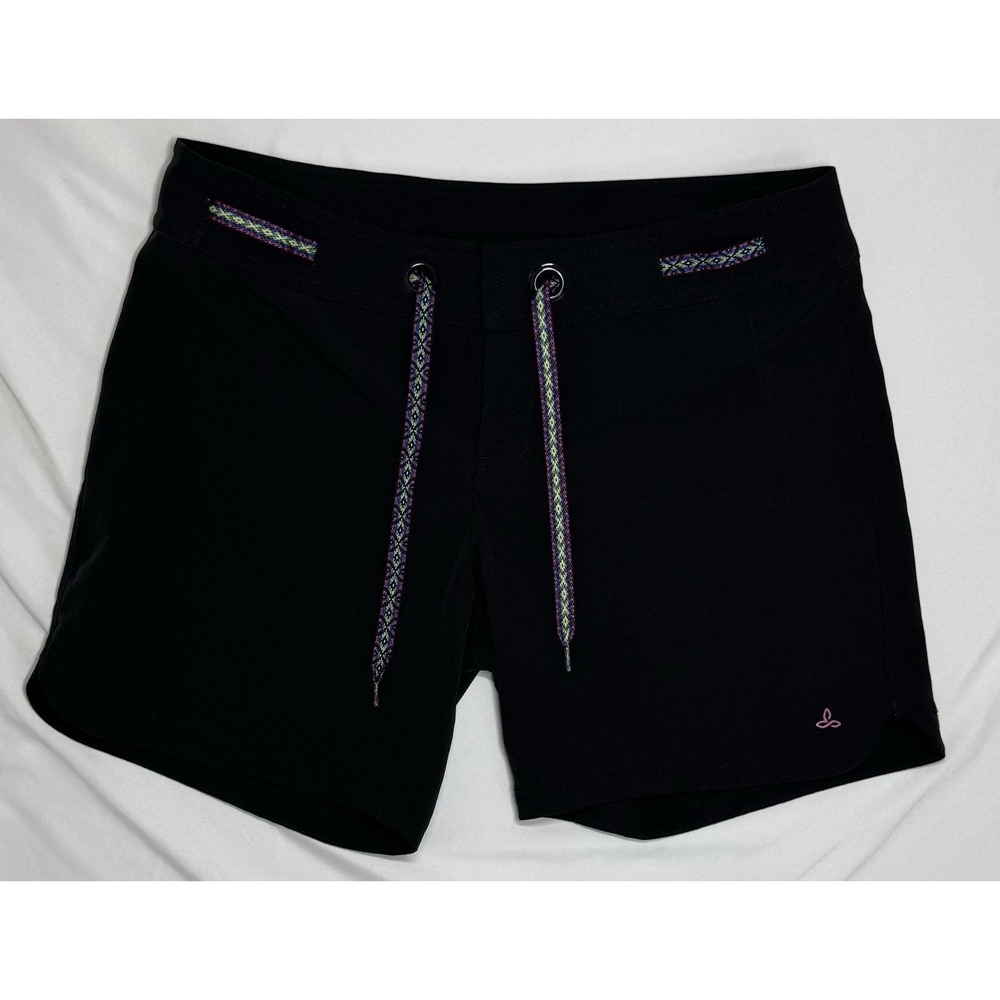 Prana Silvana Black‎ Board Shorts Quick Dry Hiking Swim Outdoors Women's Size S